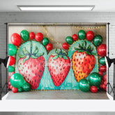 Lofaris Strawberry Balloon Arch Sweet Cake Smash Backdrop